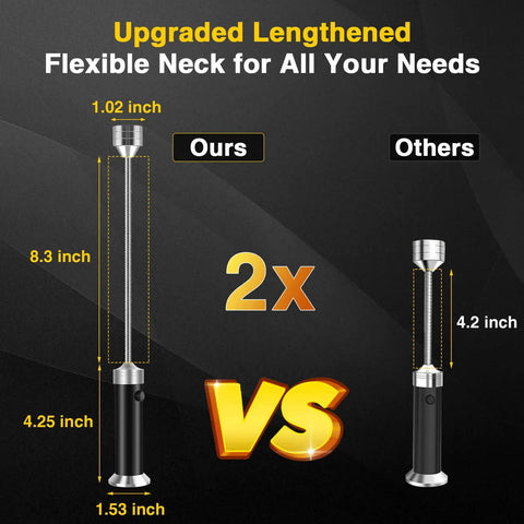 Comparison of upgraded Barbecue Grill Light with Magnetic Base and 360 Degree Gooseneck LED Outdoor Lighting, dual pack.
