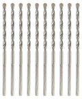 12-pack masonry drill bits, 1/8 in diameter by 3 in length with 3-flat shank for concrete, brick, and stone