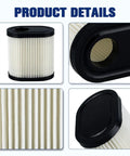 Air Filter Kit With RJ19LM Spark Plug For Toro Recycler 22 GTS 6HP Lawn Mowers Tecumseh LV195EA 75111122 20016 20017 20018 Pack Of 2 Replacement Bundle Included. pleated paper air filter with black rubber frame