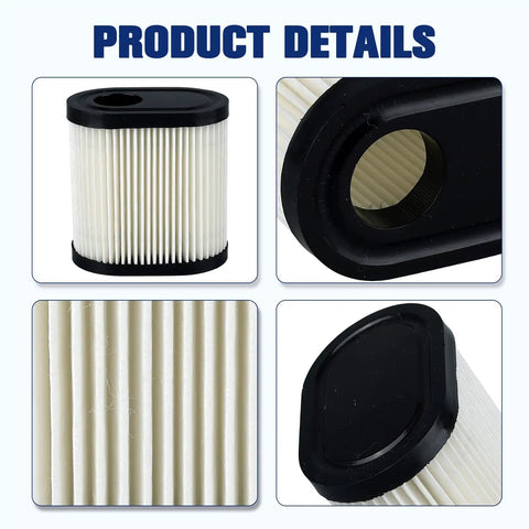 Air Filter Kit With RJ19LM Spark Plug For Toro Recycler 22 GTS 6HP Lawn Mowers Tecumseh LV195EA 75111122 20016 20017 20018 Pack Of 2 Replacement Bundle Included. pleated paper air filter with black rubber frame