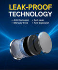 Dead Reliable CR2032 Lithium Coin Batteries Five Pack demonstrating leak-proof technology components and features.
