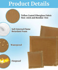 All In One Three Pack Heat Press Pillow Mats Set With 15 By 15 Cm, 27 By 27 Cm And 28 By 36 Cm Sizes, Teflon Hot Press Pad details