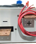Back view of Heavy Duty High Frequency Switching Power Supply For Industrial Machining 12V 1000A AC380V with terminals and cables.