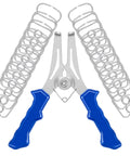 Solid 22-Piece Miter Spring Clamp Tool Kit With Plugged Pliers For Woodworking And Trim Work That Holds Tight Like No Other Bossy Job Done Right Now, blue handles with clamps