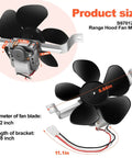 Range Hood Motor Replacement Kit 120V 60Hz 3000 1500 RPM Drop In Replacement With Eight And Five Eighths Inch Bracket And Six And A Half Inch Blade For Nutone Broan Style Hoods Easy Install Replaces Part 97012248 ER97012248 AP4527731 99080492
