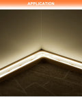 L-shaped application of 8mm 2 Pin COB LED Connector Kit With 12 Gapless L Shaped Corner Connectors Solderless Extensions For 5V 9V 12V 24V