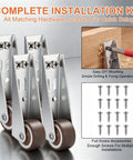 Built Like A Tank Adjustable Vertical Track Rollers For Heavy Duty Gate Smooth Glide Furniture Door Caster Hardware 4 Pack installation kit with stainless steel rollers and screws for easy mount.
