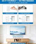 In Wall Cable Management Kit With Recessed Outlet Box And Dual Outlet Extender For Wall Mounted TV 9.8 Ft Extension Cord