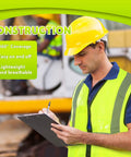 Heavy Duty Reflective Safety Vests Twenty Pack Zippered Mesh Top With Deep Pockets For The Daily Grind And Road Crews, lightweight mesh vest on a man.
