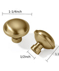 Ten Pack One And A Quarter Inch Round Bronze Zinc Cabinet Knobs And Drawer Pulls With Gold Finish Ideal For Kitchen Cabinets Dresser
