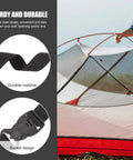 4 Pack Outdoor Luggage Straps With Quick Release Buckles, durable anti-pinch tie-down straps securing camping gear