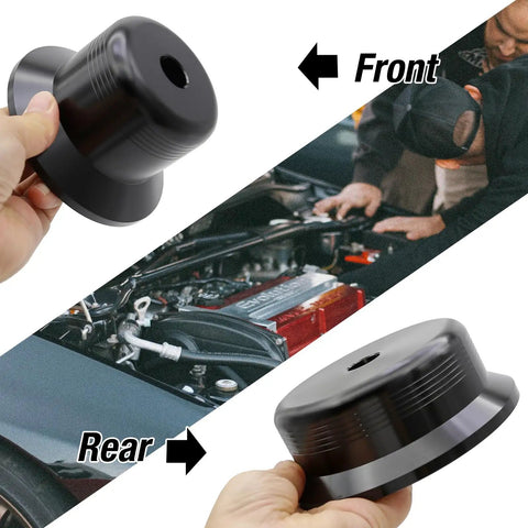 Front and rear views of 6.6L Main Crankshaft Seal Driver Kit Front and Rear Seal Installer For 2001 2016 Diesel Engines
