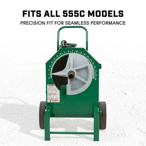 Staten Tools 2 Inch Emt Bender Shoe Drop-in Replacement For Greenlee 555C And Current 77 Electric Benders, front view of bending machine.