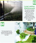 Portable Pulse Water Mist Fogger Electric Sprayer with 15L stainless steel tank used in greenhouse and garden settings.