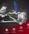 Beefed-Up 18 Piece Front Lower Control Arm Ball Joint Sway Bar Link Tie Rod Boot Rear Shock Absorber Suspension Kit Replacement For 2006 2011 Honda Civic with focus on shock absorber and control arm