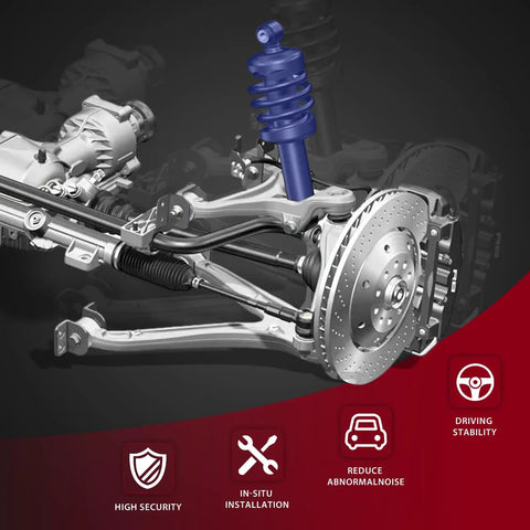 Beefed-Up 18 Piece Front Lower Control Arm Ball Joint Sway Bar Link Tie Rod Boot Rear Shock Absorber Suspension Kit Replacement For 2006 2011 Honda Civic with focus on shock absorber and control arm