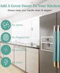 Refrigerator Door Handle Covers Set Of 4 Plush Washable Anti Dust With Hook And Loop Fasteners in a modern kitchen setting