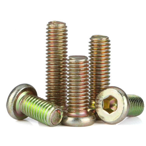 Beefy Socket Cap Screws Set M6 M8 Zinc Plated Heavy Duty Furniture Barrel Screws 90mm Flat Hex Drive Metric Threaded Bolts Nuts