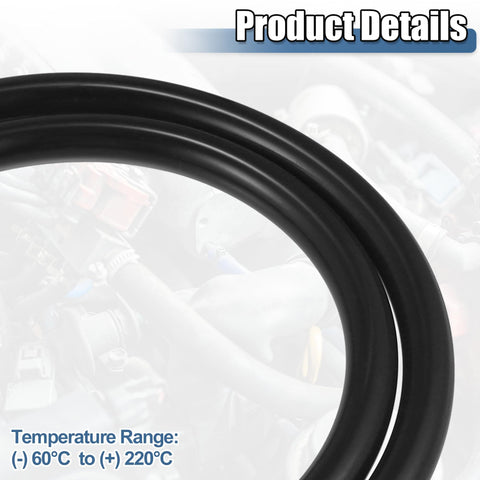 Silicone Vacuum Hose 1m 9mm ID For Turbo Boost, Air Intake, And Auto Vacuum Lines, Durable High Temp Black Tubing For Engine Use