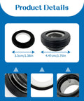 Honda 2 Pack Mechanical Seals For 2 Inch 3 Inch Gas Powered Semi Trash Water Pumps Replacement Seal Kit Fits Champion Generac Pulsar And WB Series Pumps WB30XT3 WT30XK4A WB20XT3 WH20XTAF Heavy Duty Pump Seal Set For Tough Use, black seal parts with 3.5cm and 4.47cm sizes