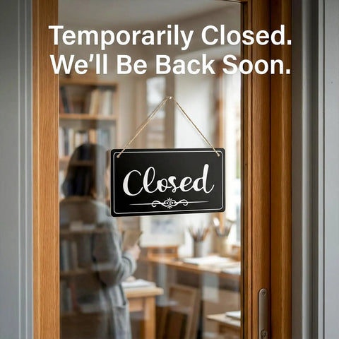 Double Sided Open Sign With Rope For Biz Hours Open Closed Sign 11 By 6.1 Inch Easy Flip Display hanging on a glass door