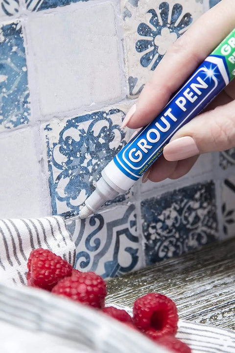 Using Light Grey Grout Pen Tile Paint Marker Waterproof Grout Paint Colorant And Sealer Pen For Tile Grout No Scrub Touchups