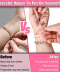 Two Piece Bracelet Helper Tool Set With Quick Release Clasp Assist For Easy Grab And Go Wearing Of Bracelets And Necklaces