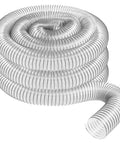 Shop Tough 50Mm PVC Vacuum Hose For Dust Extractor Woodworking Rig, flexible clear suction tubing coiled.