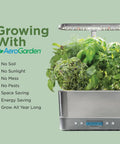 Harvest Elite Indoor Garden Hydroponic System With LED Grow Light And Seed Kit Stainless Steel Countertop Garden Holds Up To Six Pods