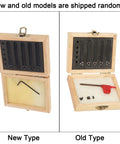 5-piece 1/4in indexable turning tool set with carbide inserts in a wooden case; includes hex key.