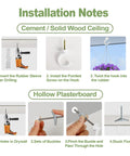 Installation guide for Top Notch Ceiling Hooks For Hanging Plants And Storage Gear Featuring Tough As Nails Steel Swag Hooks.