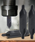2Pcs 6Mm Hss Centering Drill Bits For Precision Milling And Bench Drilling Tasks. Two black HSS drill bits with deep flutes.