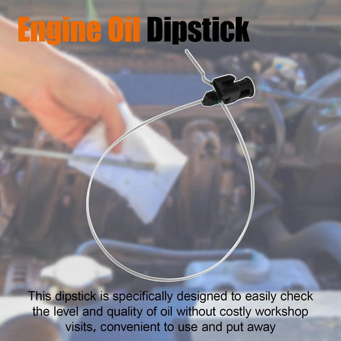 CVT Transmission Dipstick Replacement For Clear Oil Level Readings, 23.74 Inch Long Gauge With 0.79 Inch Width shown in engine bay
