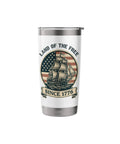 Patriotic 1776 USA Tumbler With Stainless Steel Insulation, Retro Sailboat Flag Design, Ideal For 4th Of July Celebrations, Keeps Drinks Cold Or Hot, Sweet Gift For Patriots And Independence Day Parties.