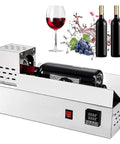 Professional Wine Bottle Capsule Heat Shrink Machine V-Shaped Support Digital Thermostat PrecisionTempControl for sealing wine bottles.