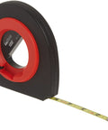 Hi Viz Orange Speedwinder Long Steel Tape Measure 3/8 Inch By 100 Foot With Yellow Clad Blade Abrasion Resistant Coating Fast Rewind