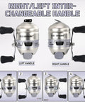Spincast Fishing Reel Size 30 With Easy Right Or Left Hand Retrieve, Smooth 3.9 To 1 Gear Ratio, Pre-Spooled Mono Line, Silver Finish For Beginners And Pros Alike