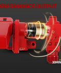 Close-up view of Ultra Durable 12 Volt 20 GPM Explosion Proof Fuel Transfer Pump engine components, showcasing its robust design.