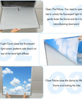 4 Pack Fluorescent Light Covers For Ceiling Panels With Cloud Pattern Backlit Film Material Easy Install Light Filters 4x2 Feet