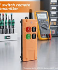 Four Channel 433 MHz Wireless Relay Switch Remote Control For Garage Door Opener And Industrial Control With 12V 24V 36V DC Compatibility Up To 600 Feet Long Range Transmitter, four-button RF remote