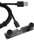 1080P 60FPS USB Camera Module With Dual M12 Lenses And 3840x1080 Resolution, UVC Computer Vision Ready 3D Stereo Camera