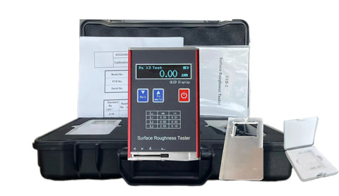 Roughness Tester Portable Profilometer With Four Testing Parameters Ra Rq And Rz Rt High Accuracy To 0.01 μm in carrying case