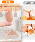 Person placing egg into Deviled Egg Containers With Lids, 2 Pack Plastic Egg Trays For Fridge Or Countertop, Keeps Eggs Secure