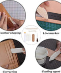 11 Piece Bookbinding Starter Kit For DIY Crafts With Large-Eye Needles, Waxed Thread, Bone Folder Creasers In Use