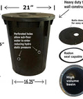 Solid All In One Basement Flood Defense System With Baseboard Channel Drains And Sump Pump Station For Easy DIY Home Setup featuring heavy duty basin.