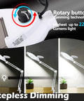 5X Magnifying Glass With Light And Stand For Reading And DIY Crafts Super Bright 2200 Lumens Dimmable LED Magnifier Lamp with Adjustable Arm