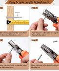 Matte Black Drawer Pulls 30 Pack 3 Inch Hole Center Cabinet Handles screw length adjustment guide with pliers.
