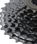 8 Speed Mountain Bike Cassette 12-32 Teeth Black With Hyperglide Compatibility Smooth Shifting Durable Alloy Construction Close-up