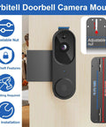 Anti Theft No Drill Doorbell Mount For Video Doorbells Like Orbitell And Reolink, Adjustable Bracket Holder For Apartments on door