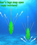 Three Piece Lead Sinker Set For Surf Fishing And Saltwater Casting, 2 Oz To 5 Oz Long Tail Spider Sinkers underwater view